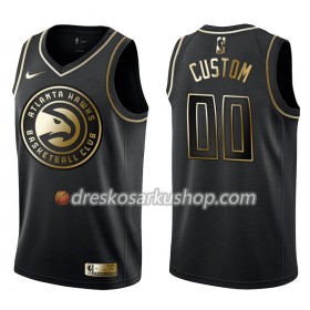 Muški NBA Dres Atlanta Hawks Personalizirani Nike Crna Golden Edition Swingman